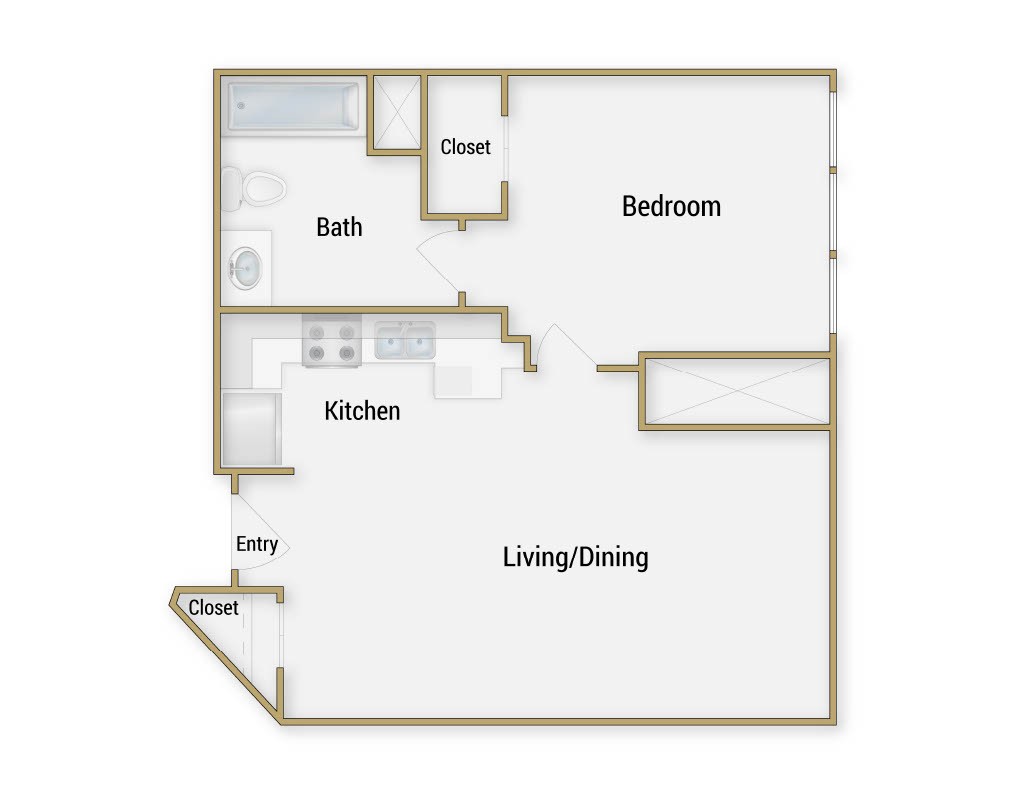 Floor plan layout diagram for Wharf
